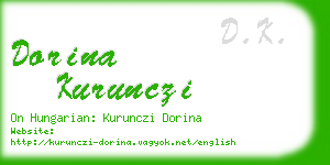 dorina kurunczi business card